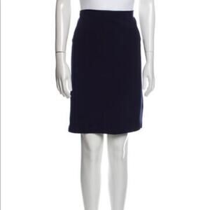Giorgio Armani Navy Blue Pencil Skirt Size 42 Medium